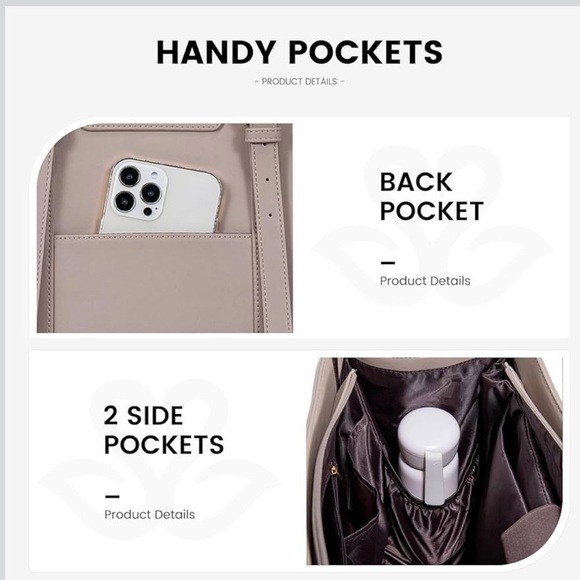 LOVEVOOK Beige Laptop Bag - Picture 4 of 8